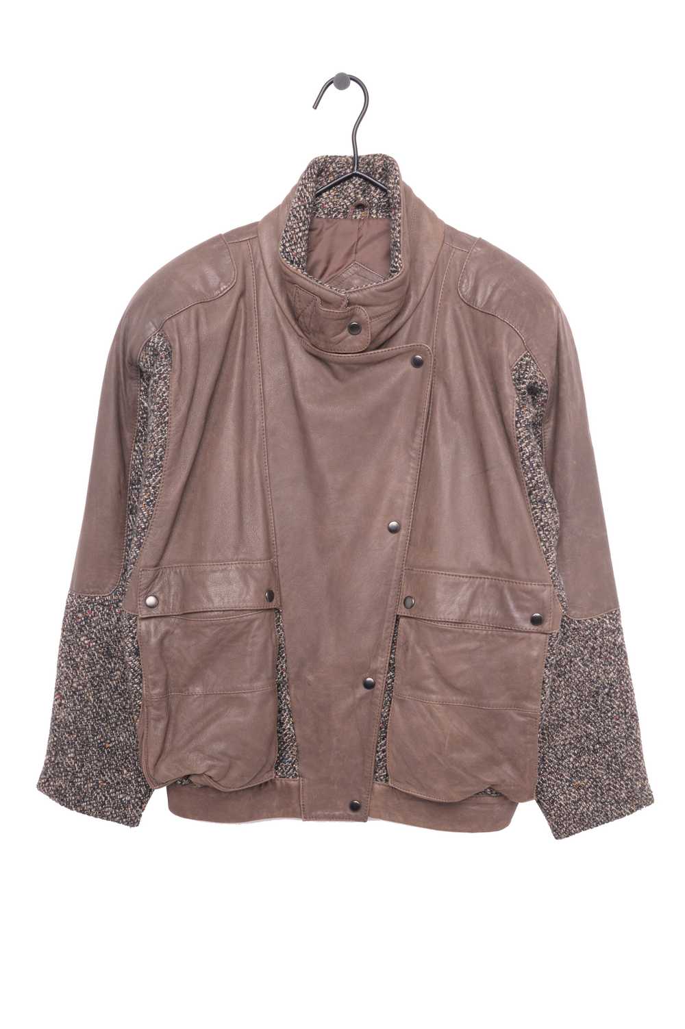 Leather and Wool Bomber - image 1