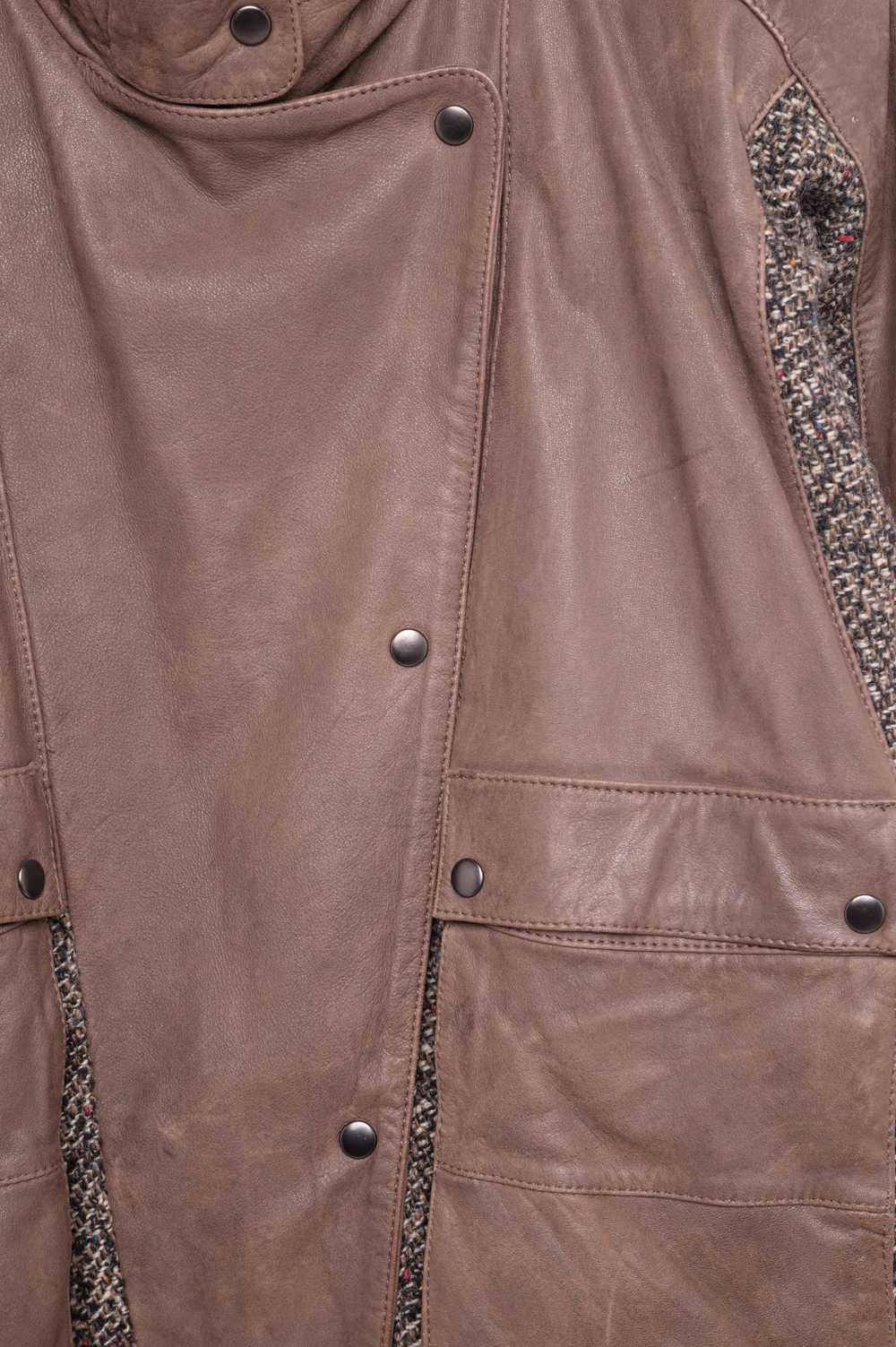 Leather and Wool Bomber - image 2