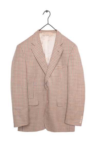 Beige Gingham Blazer