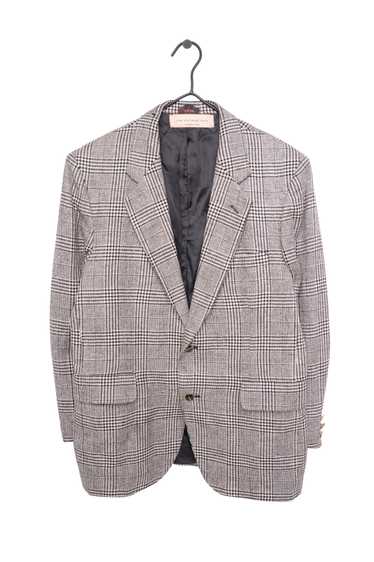 Silk Lined Houdstooth Blazer