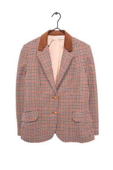 Earthy Houndstooth Blazer