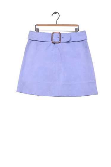 Periwinkle Suede Mini Skirt