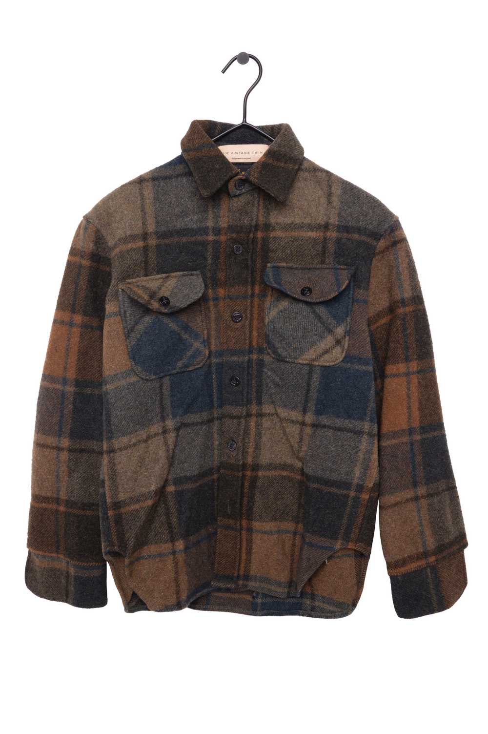 Earthy Wool Plaid Jacket - image 1