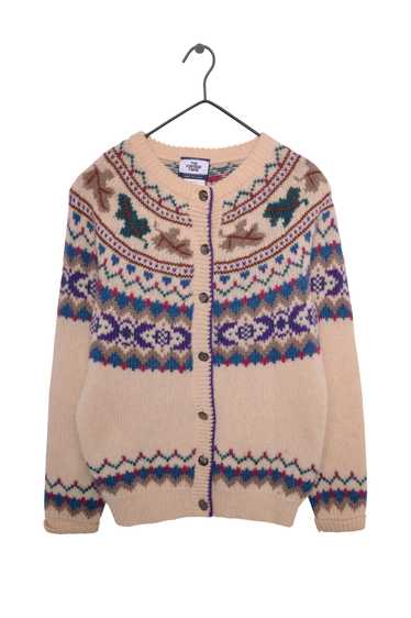 Wool Autumn Leaves Cardigan