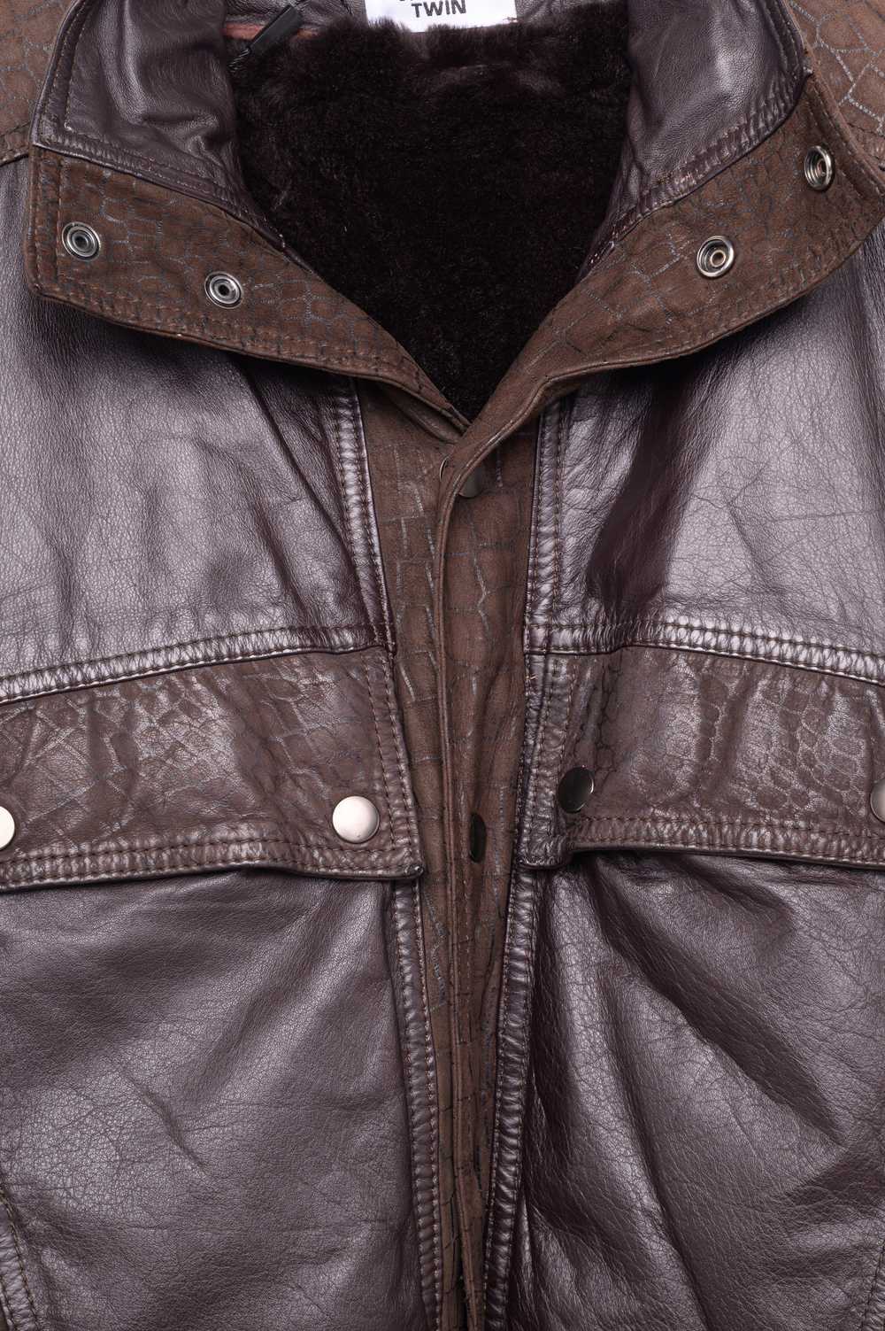 Chocolate Brown Leather Jacket - image 2