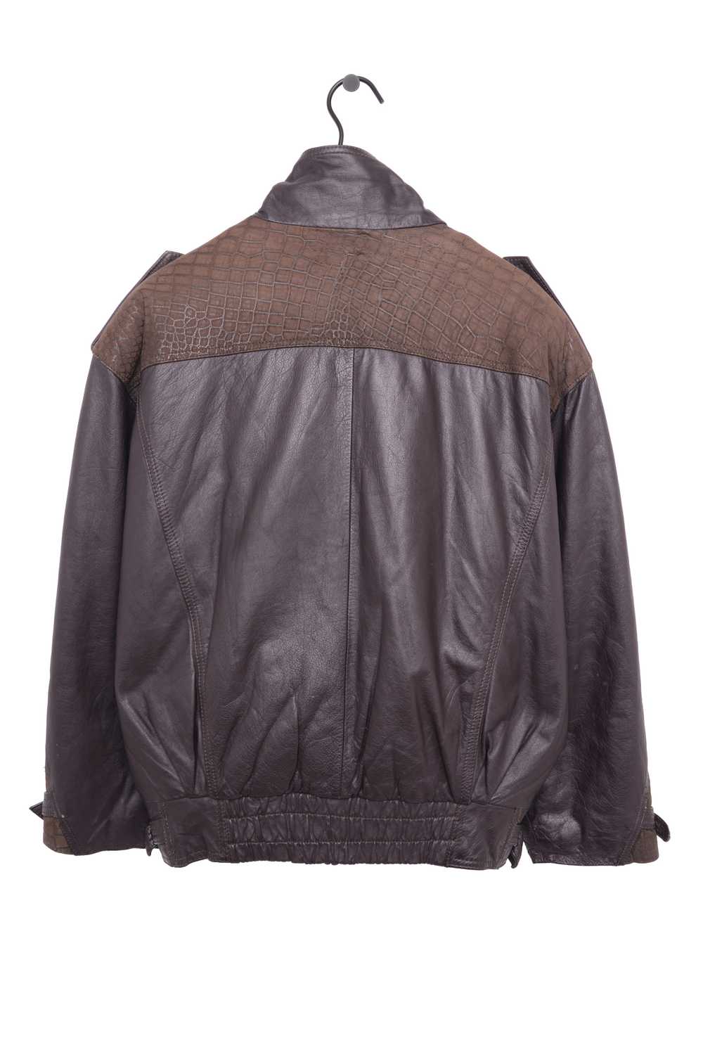 Chocolate Brown Leather Jacket - image 3