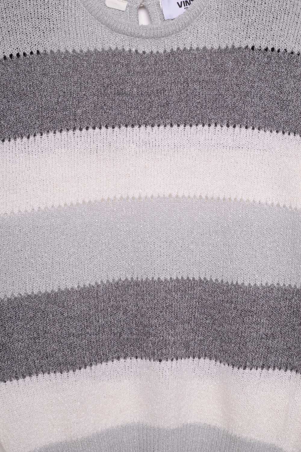 1980s Grayscale Stripe Sweater - image 3