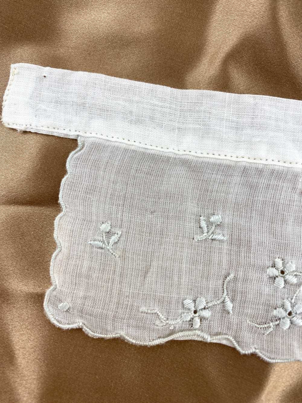 Antique Edwardian White Cotton Floral Embroidered… - image 8