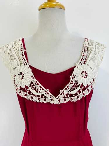 Antique Edwardian White Crochet Lace Collar & Matc