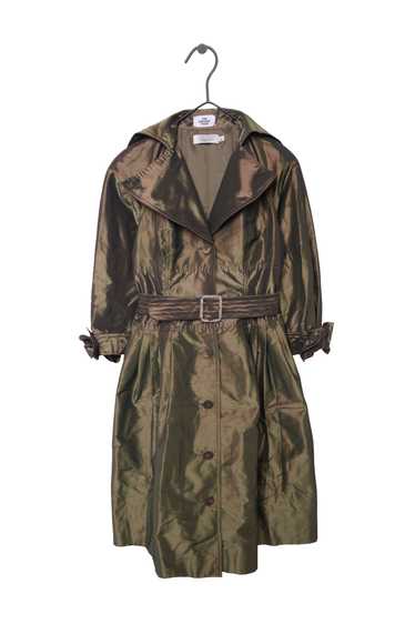 Metallic Brown/Green Trench Coat