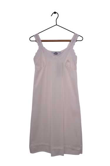 White Lace Trim Slip Dress