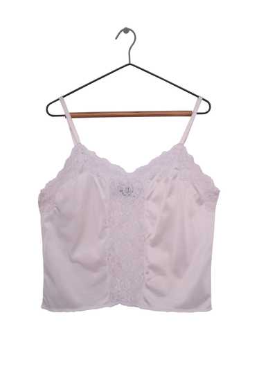 White Lace Trim Slip Top