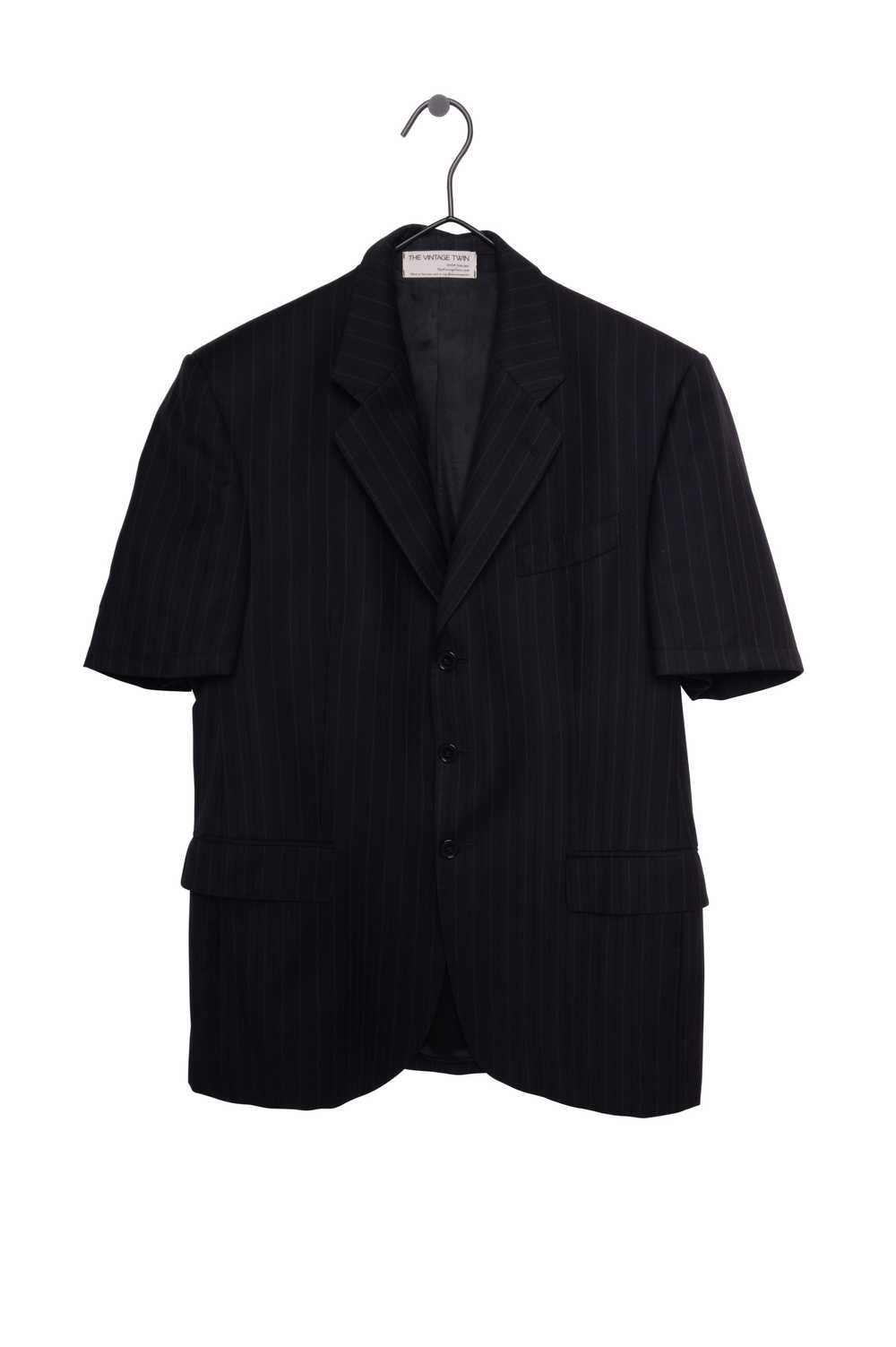 Short Sleeve Pinstripe Blazer - image 1