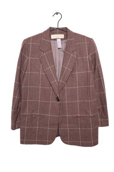 Wool Houndstooth Blazer