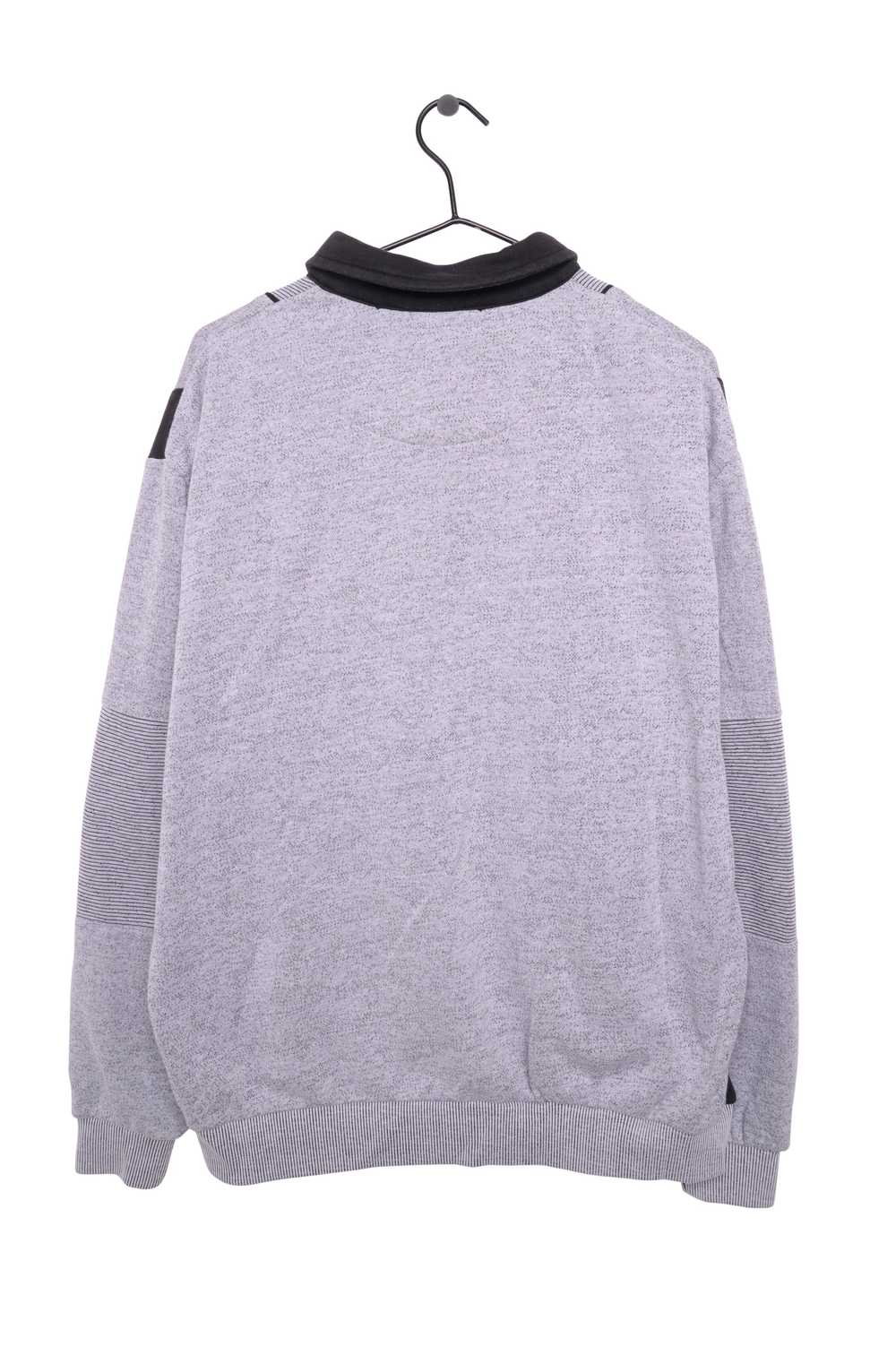 Gray Colorblock Collared Sweatshirt - image 2