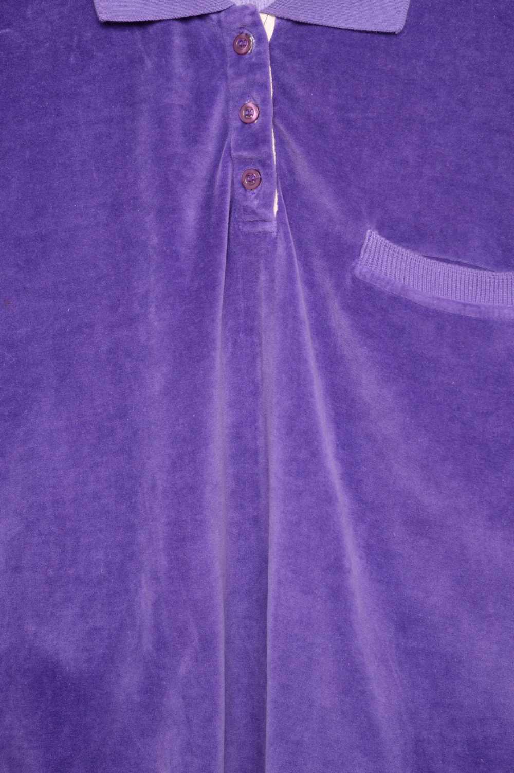 1990s Purple Velour Shirt - image 2
