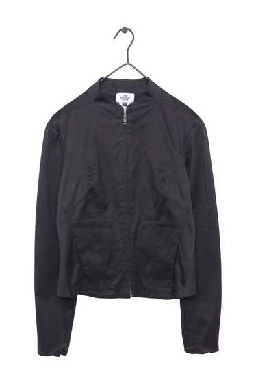 Bebe Nylon Blend Zip-Up Jacket