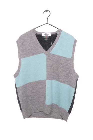 Colorblock Wool Sweater Vest