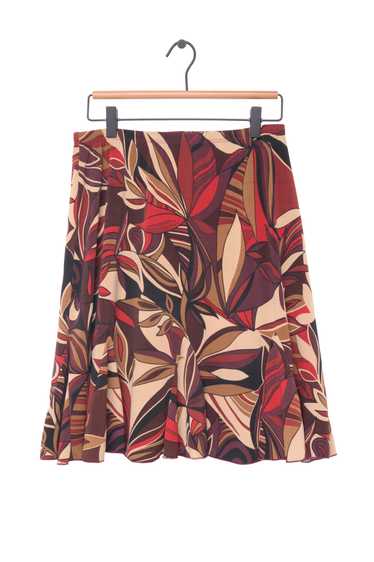 Floral Ruffle Midi Skirt