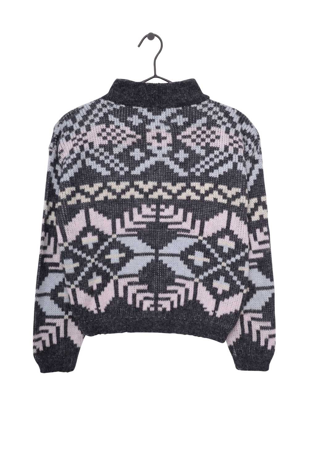 Quarter Zip Geo Sweater - image 3