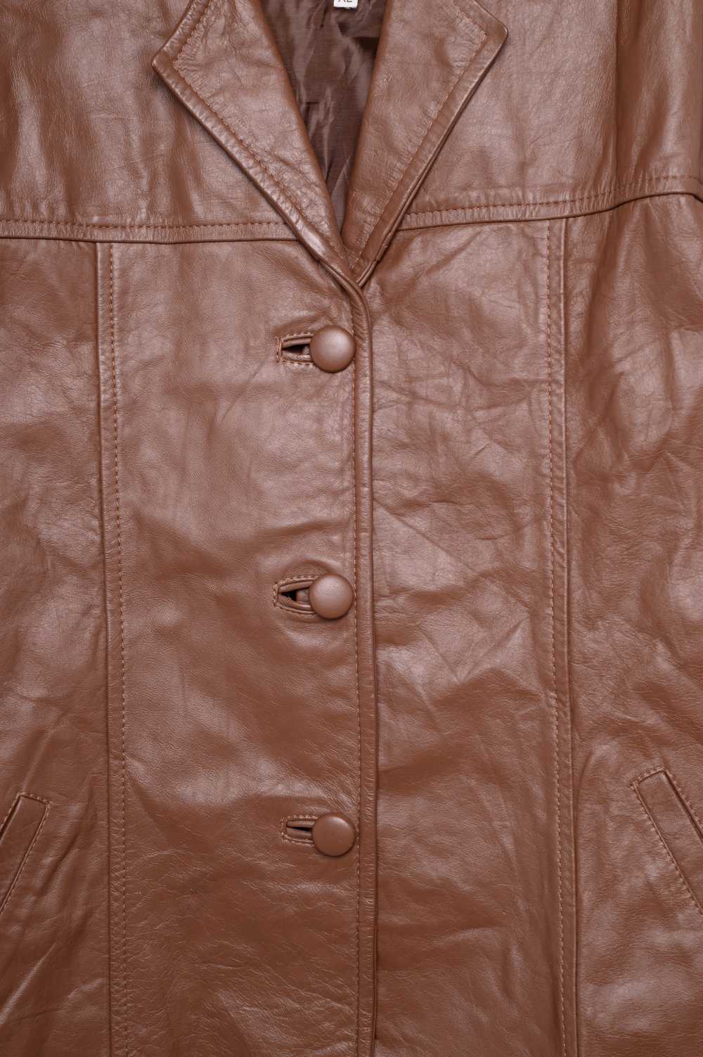 1970s Caramel Leather Jacket - image 2