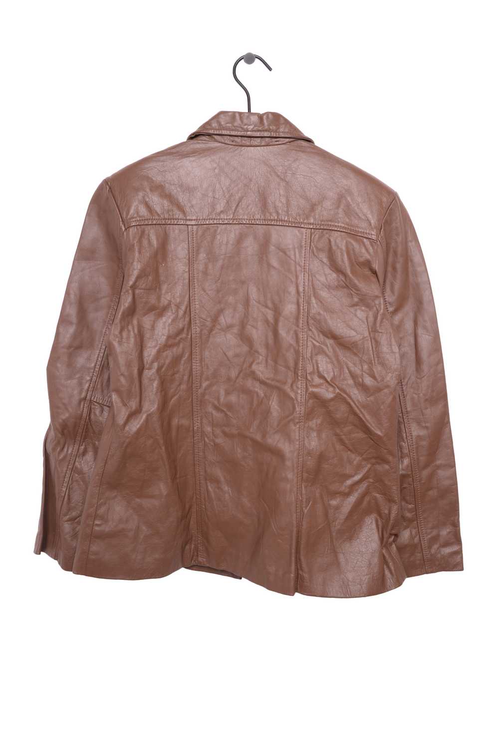 1970s Caramel Leather Jacket - image 3