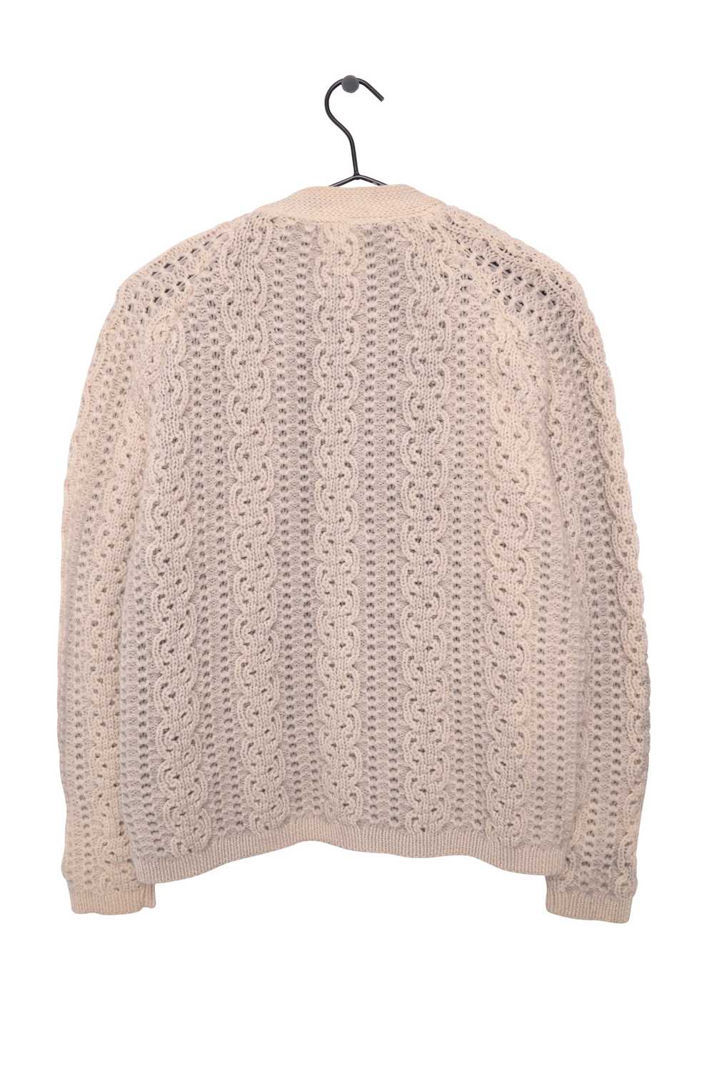 Wool Cable Knit Cardigan - image 2