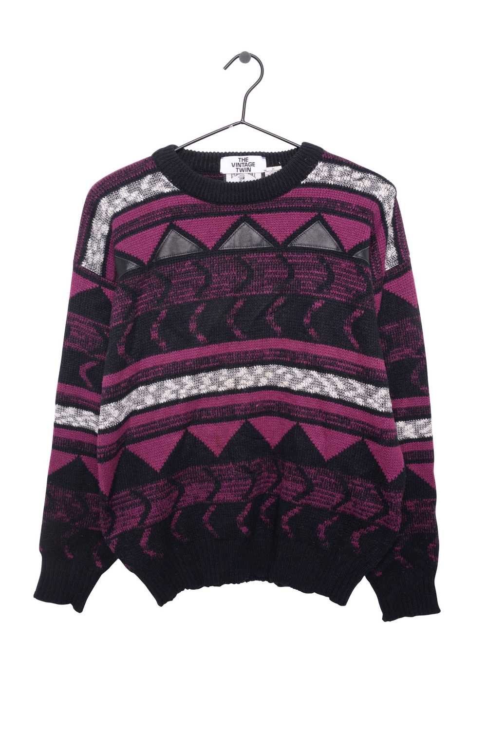 Geometric Textured Sweater - image 1