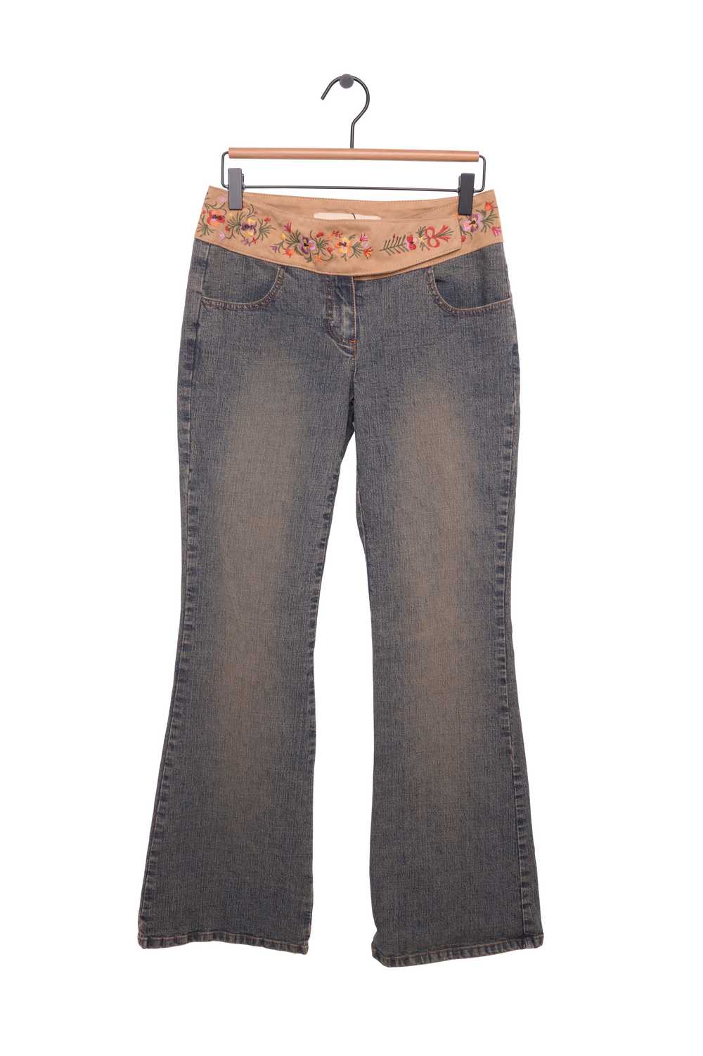 Y2K Embroidered Gasoline Jeans - image 1