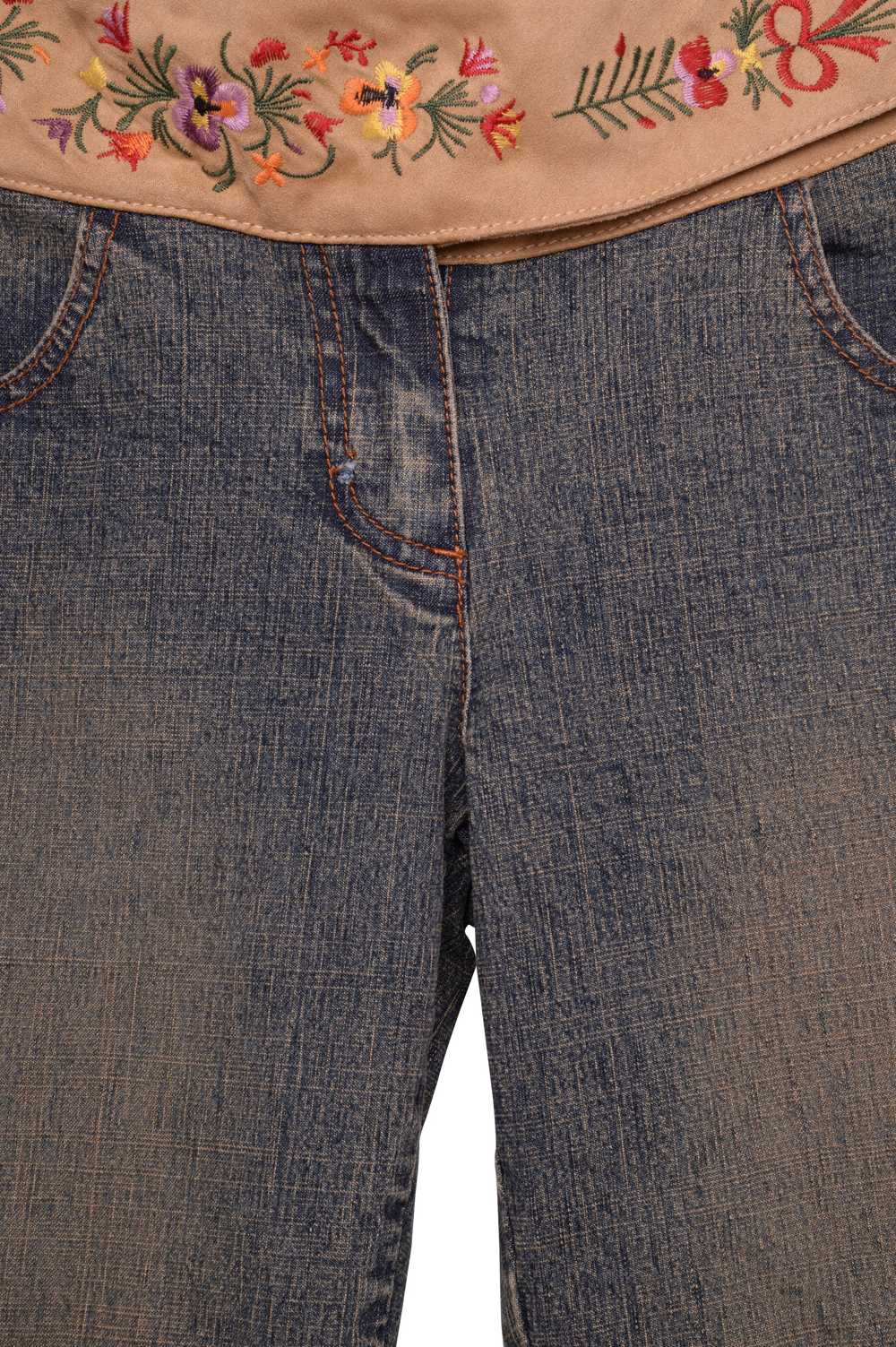 Y2K Embroidered Gasoline Jeans - image 3