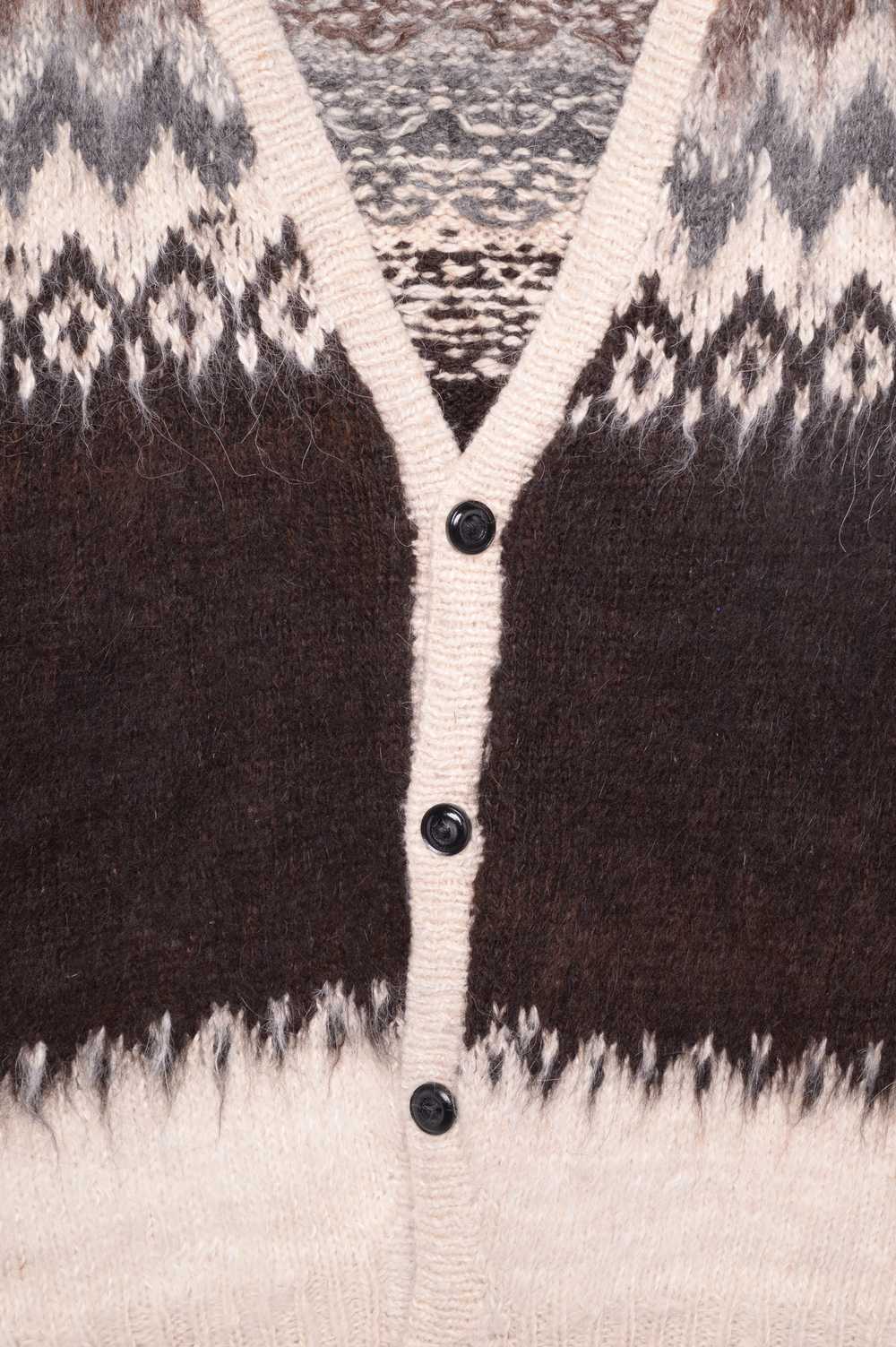 Wool Geometric Button Sweater Vest - image 3