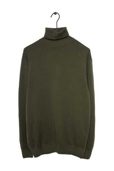 Olive Turtleneck Knit Top