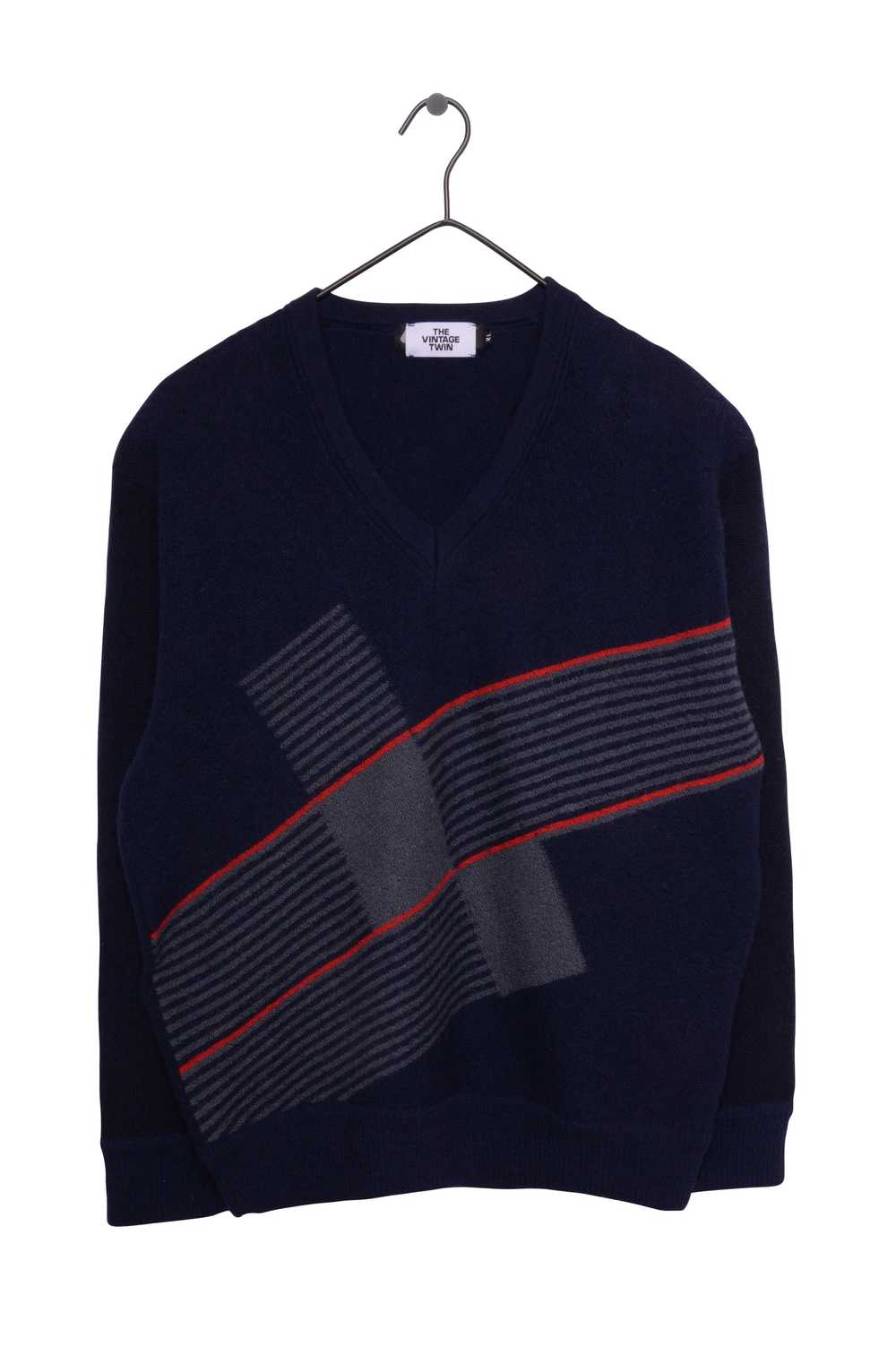 Navy Wool Sweater - image 1