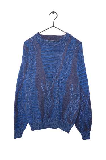 Blue Abstract Sweater