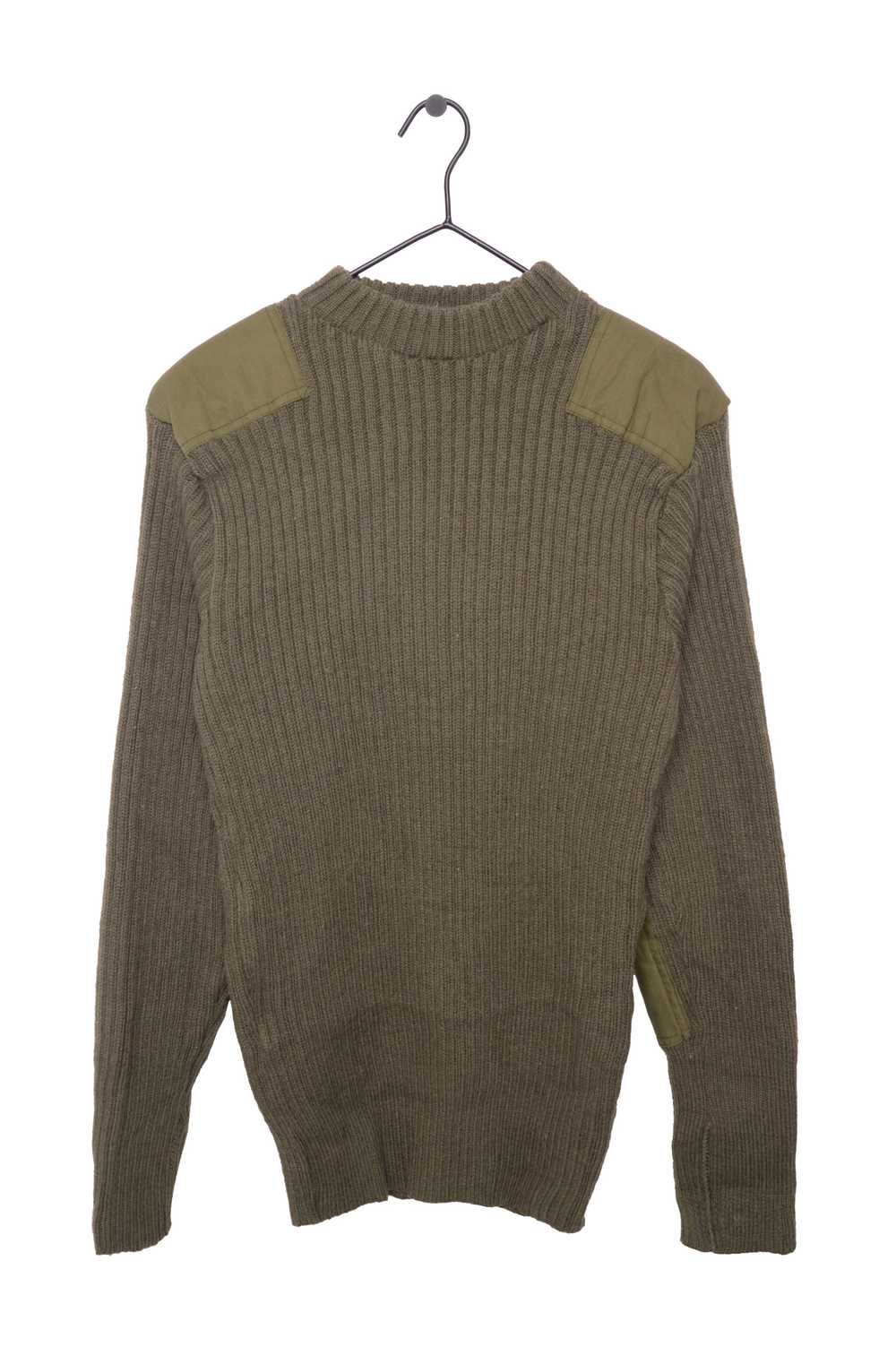 Shoulder Patch Wool Sweater - image 1
