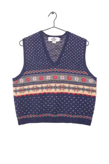 Wool Nordic Sweater Vest - image 1