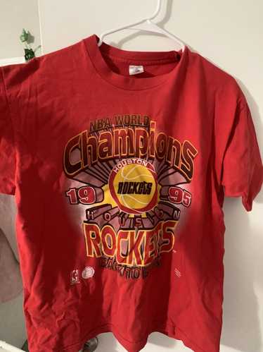 HOUSTON ROCKETS 1995 NBA Champions STARTER Vintage T-Shirt XL 1995 RARE Vtg  90s