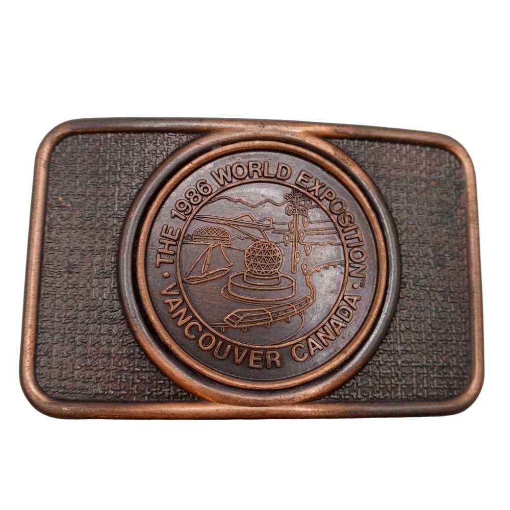 Vintage 1986 World Exposition Belt Buckle Vintage… - image 1