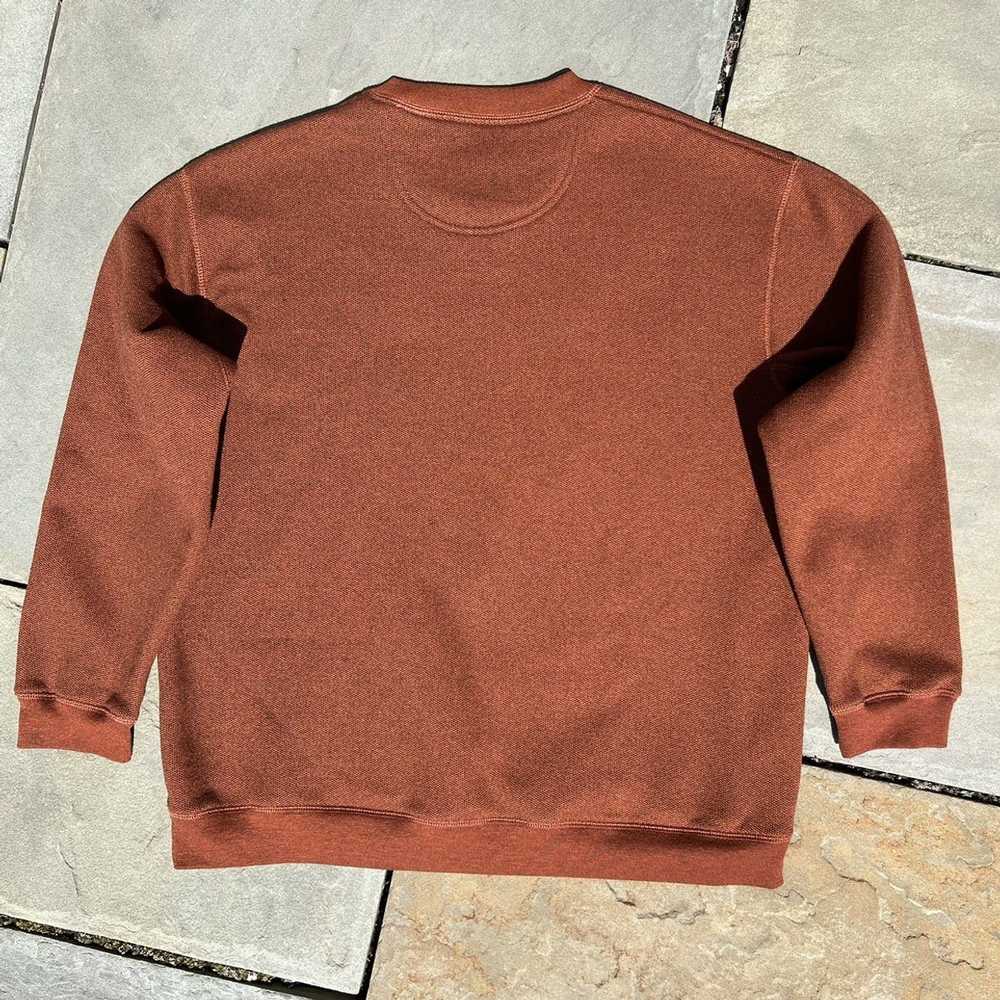 St. Johns Bay Y2K Brown Textured Knit Vented Crew… - image 2