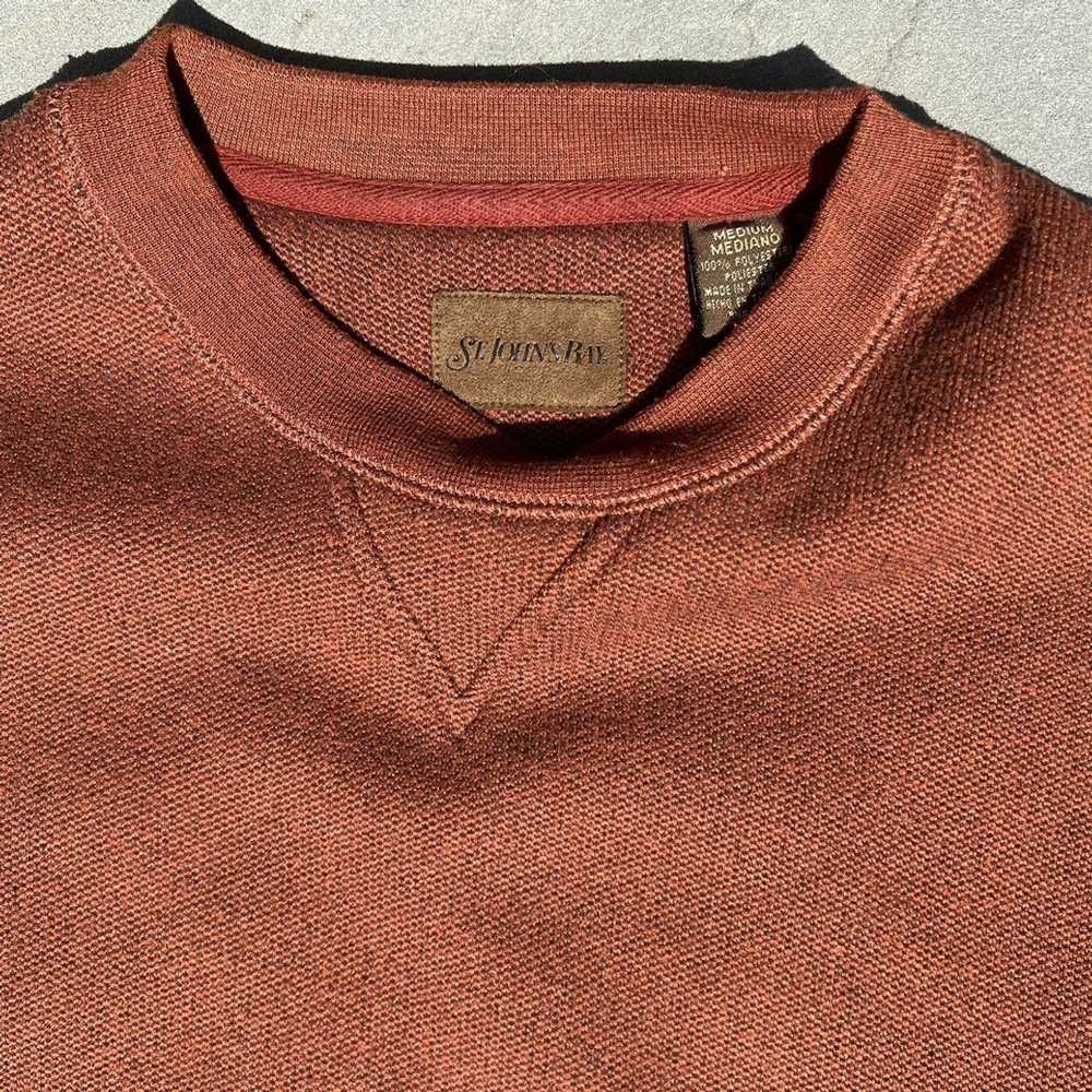 St. Johns Bay Y2K Brown Textured Knit Vented Crew… - image 3