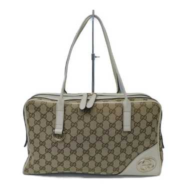 Gucci Gucci Boston Shoulder Bag GG Canvas Beige Go