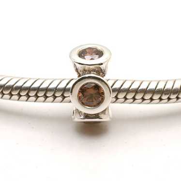 pandora Authentic PANDORA Lights Brown CZ Spacer