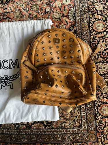 MCM MCM studded backpack in cognac