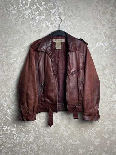 RARE 100% Auth Vintage 5k GUCCI TOM FORD GG Monogram Leather Biker