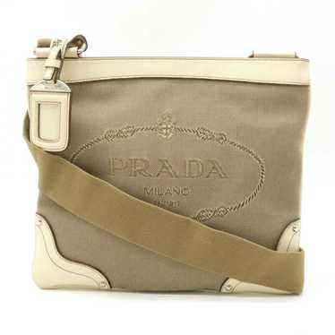 Prada Prada Logo Jacquard Shoulder Bag Diagonal Ca