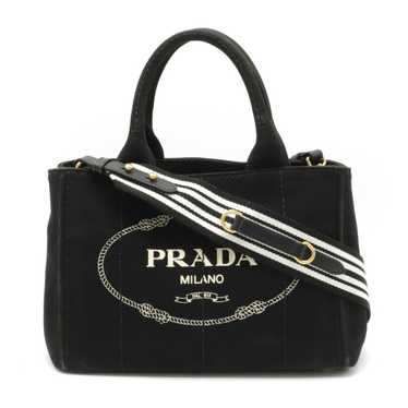 Prada Brown Canapa Canvas Shoulder Bag Beige Dark brown Leather Cloth Cloth  ref.146938 - Joli Closet