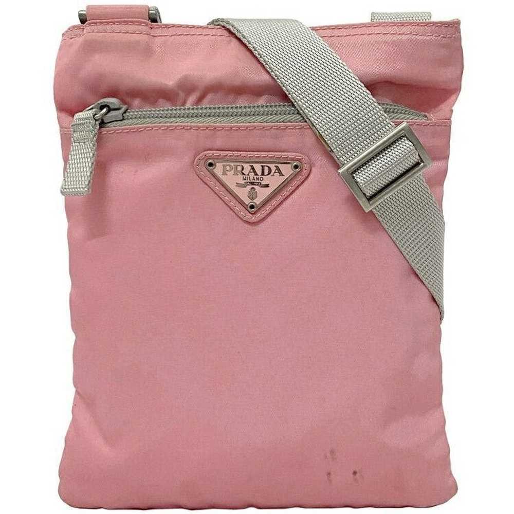 Prada Prada Shoulder Mini Bag Nylon Canvas Pink G… - image 1