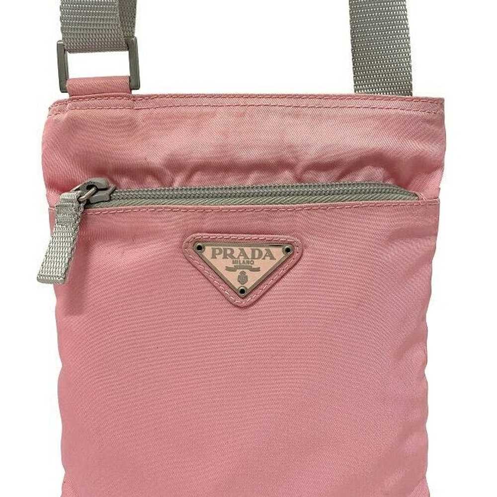 Prada Prada Shoulder Mini Bag Nylon Canvas Pink G… - image 5