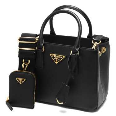 Prada Tote Large Shopping Shoulder Bag Vitello Phenix Black Leather New -  Organic Olivia