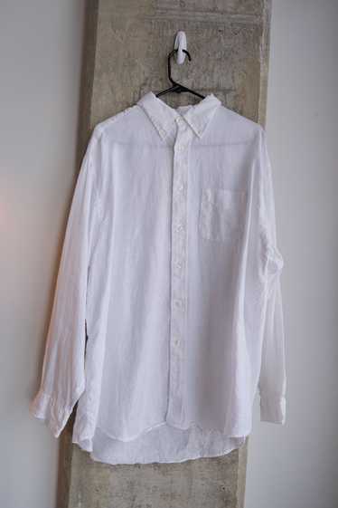 Brooks Brothers White Linen Shirt